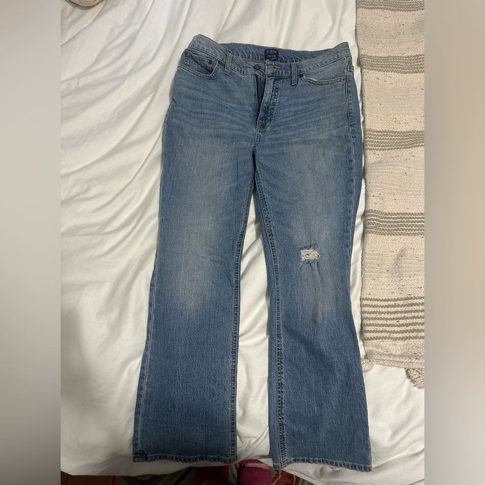 J. Crew High Rise Flare Crop Jeans